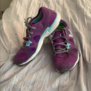 Purple Under Armor sneakers